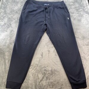 Polo Ralph Lauren Sweatpants Navy Blue Joggers Double Knit Size XXL